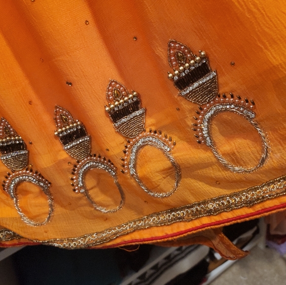 Desiner saree pure chiffon - Picture 5 of 6